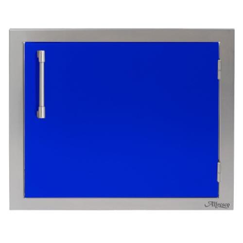 Alfresco Grills 23 Inch Stainless Steel Right Hinged Vertical Single Access Door   Ultramarine Blue