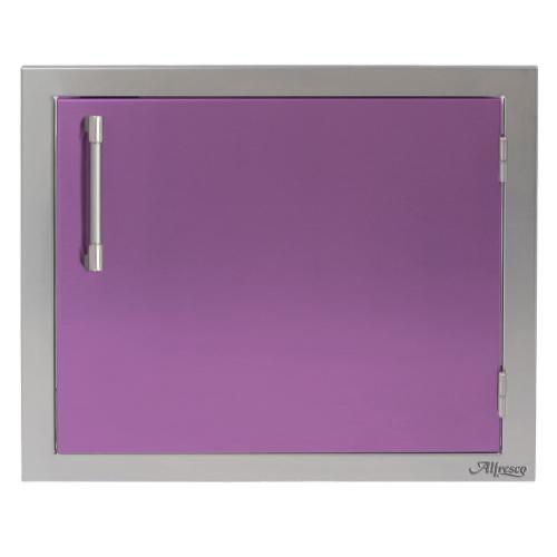 Alfresco Grills 23 Inch Stainless Steel Right Hinged Vertical Single Access Door   Blue Lilac