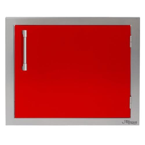 Alfresco Grills 23 Inch Stainless Steel Right Hinged Vertical Single Access Door   Carmine Red