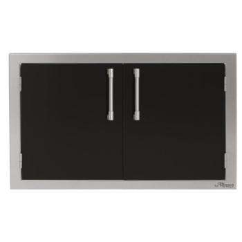 Alfresco Grills 30 Inch Stainless Steel Double Access Door Jet Black Gloss AXE 30 01 S9005350