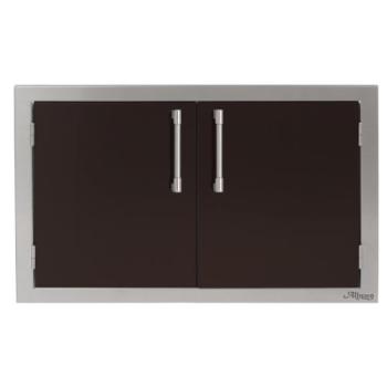Alfresco Grills 30 Inch Stainless Steel Double Access Door Jet Black Matte AXE 30 01 SM9005 350