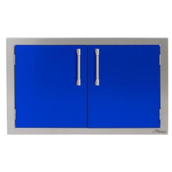 Alfresco Grills 30 Inch Stainless Steel Double Access Door Ultramarine Blue AXE 30 01 S5002350