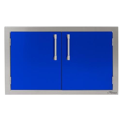 Alfresco Grills 30 Inch Stainless Steel Double Access Door   Ultramarine Blue
