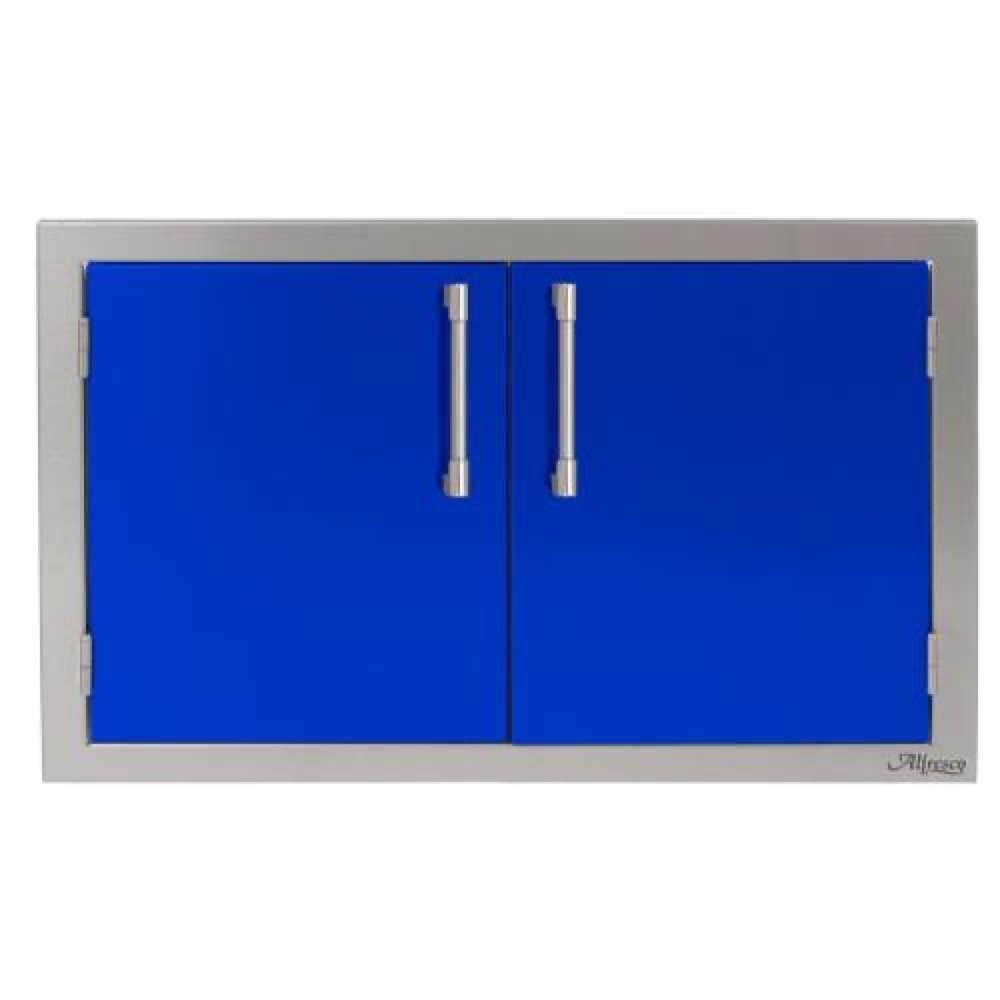 Alfresco Grills 30 Inch Stainless Steel Double Access Door   Ultramarine Blue