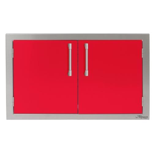 Alfresco Grills 30 Inch Stainless Steel Double Access Door   Raspberry Red