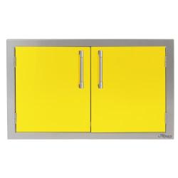 Alfresco Grills 30 Inch Stainless Steel Double Access Door Traffic Yellow AXE 30 01 S1023250