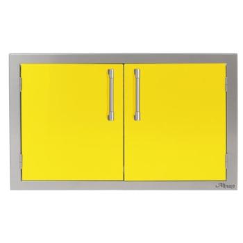 Alfresco Grills 30 Inch Stainless Steel Double Access Door Traffic Yellow AXE 30 01 S1023350