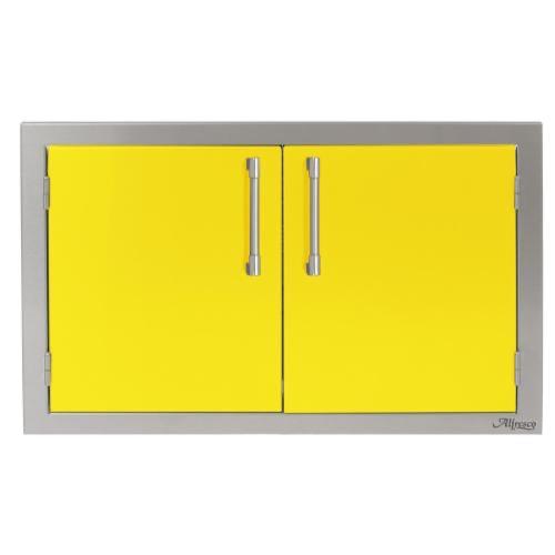 Alfresco Grills 30 Inch Stainless Steel Double Access Door   Traffic Yellow