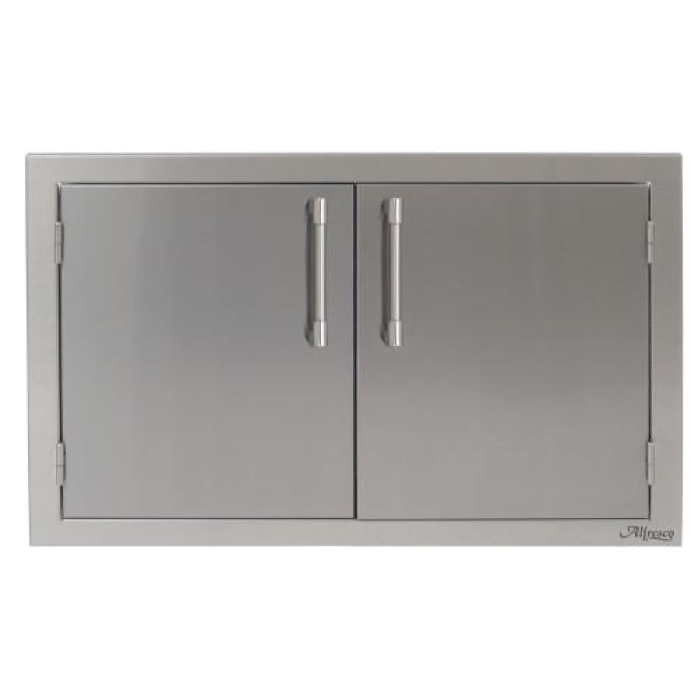 Alfresco Grills 30 Inch Stainless Steel Double Access Door   Signal Grey