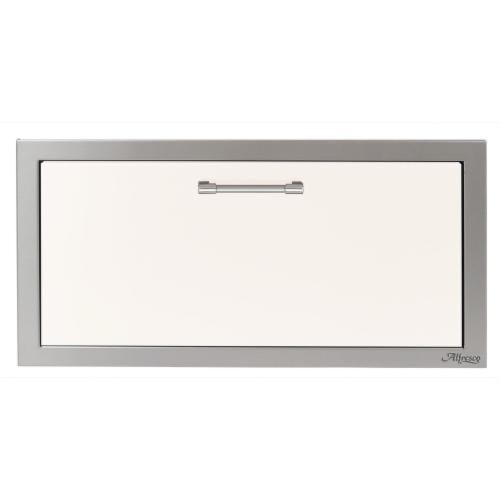 Alfresco Grills 30 Inch Stainless Steel VersaPower Single Accessory Drawer with Soft Close Hardware   Signal White Gloss