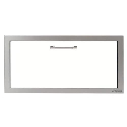 Alfresco Grills 30 Inch Stainless Steel VersaPower Single Accessory Drawer with Soft Close Hardware   Signal White Matte
