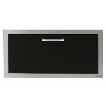 Alfresco Grills 30 Inch Stainless Steel VersaPower Single Accessory Drawer with Soft Close Hardware Jet Black Gloss AXE 30DR SC S9005350