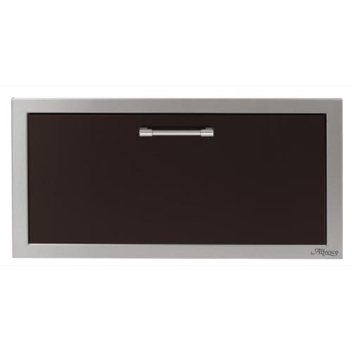 Alfresco Grills 30 Inch Stainless Steel VersaPower Single Accessory Drawer with Soft Close Hardware   Jet Black Matte