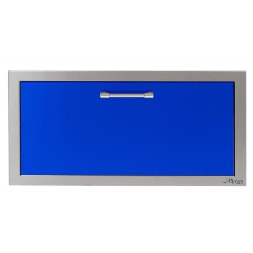 Alfresco Grills 30 Inch Stainless Steel VersaPower Single Accessory Drawer with Soft Close Hardware   Ultramarine Blue