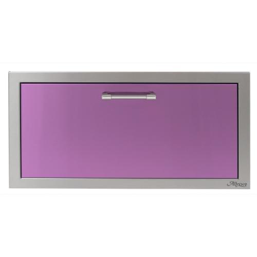 Alfresco Grills 30 Inch Stainless Steel VersaPower Single Accessory Drawer with Soft Close Hardware   Blue Lilac