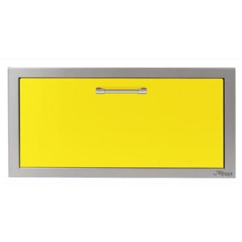 Alfresco Grills 30 Inch Stainless Steel VersaPower Single Accessory Drawer with Soft Close Hardware Traffic Yellow AXE 30DR SC S1023 350