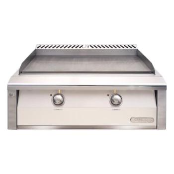 Alfresco Grills 30 Inch 2 Burner Built In Propane Gas Commercial Style Flat Top Griddle Signal White Gloss AXE 30GT LP S9003350