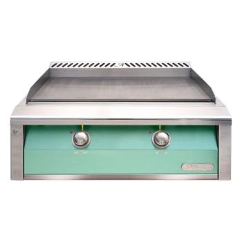 Alfresco Grills 30 Inch 2 Burner Built In Propane Gas Commercial Style Flat Top Griddle Light Green AXE 30GT LP S6027350