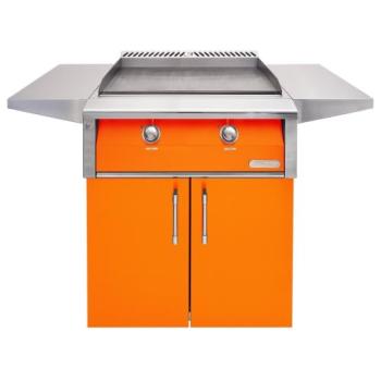 Alfresco Grills 30 Inch 2 Burner Freestanding Propane Gas Commercial Style Flat Top Griddle Luminous Orange AXE 30GTC LP S2005350