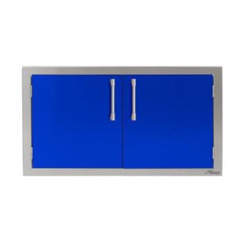 Alfresco Grills 36 Inch Stainless Steel Double Access Door Ultramarine Blue AXE 36 01 S5002350