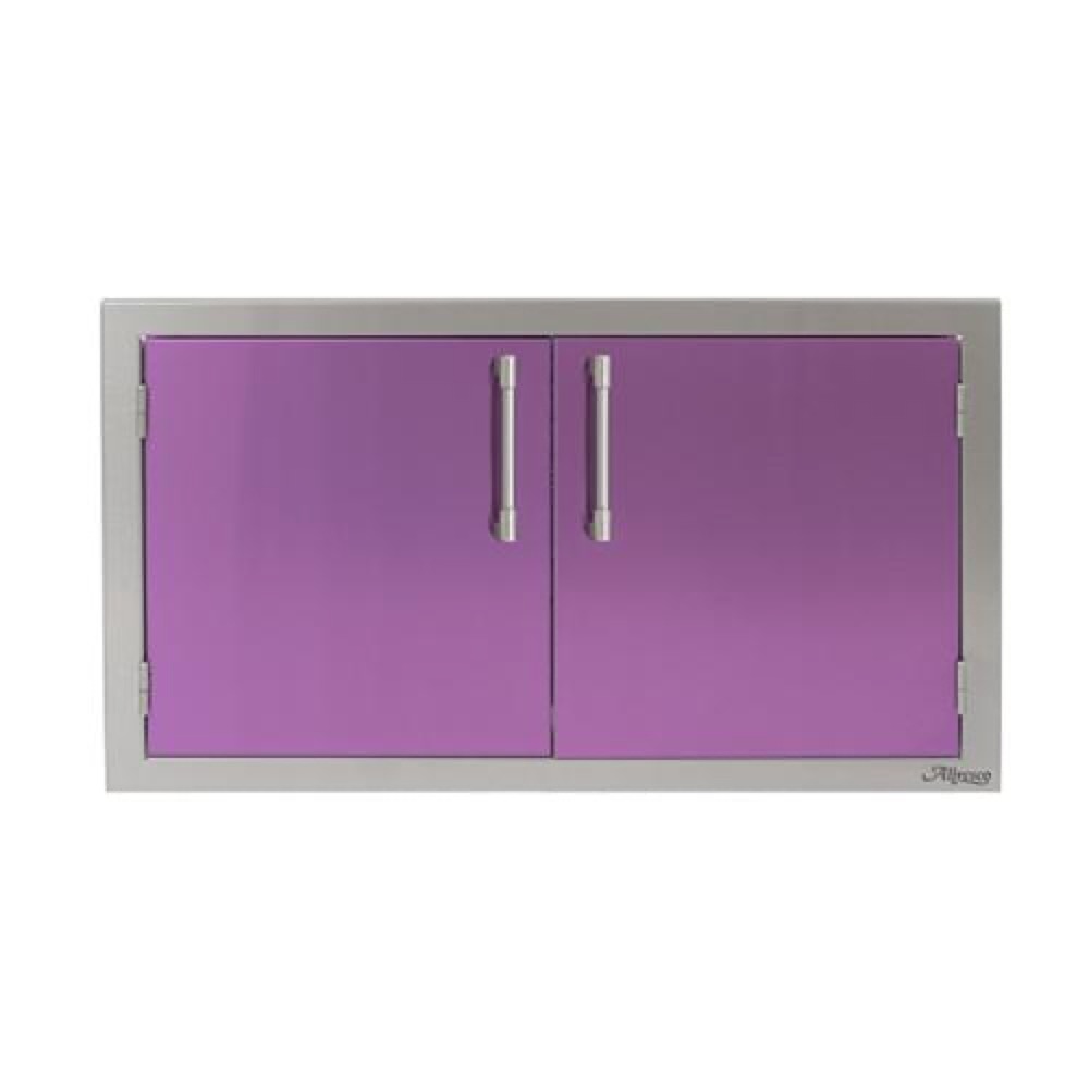 Alfresco Grills 36 Inch Stainless Steel Double Access Door   Blue Lilac