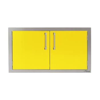 Alfresco Grills 36 Inch Stainless Steel Double Access Door Traffic Yellow AXE 36 01 S1023 350