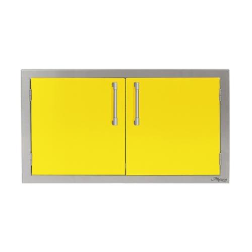 Alfresco Grills 36 Inch Stainless Steel Double Access Door   Traffic Yellow