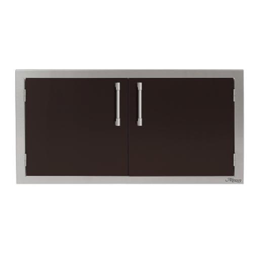 Alfresco Grills 42 Inch Stainless Steel Double Access Door   Jet Black Matte