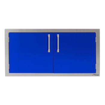 Alfresco Grills 42 Inch Stainless Steel Double Access Door Ultramarine Blue AXE 42 01 S5002350