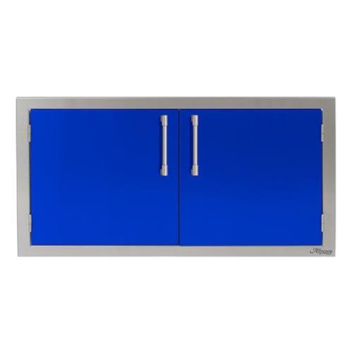 Alfresco Grills 42 Inch Stainless Steel Double Access Door   Ultramarine Blue