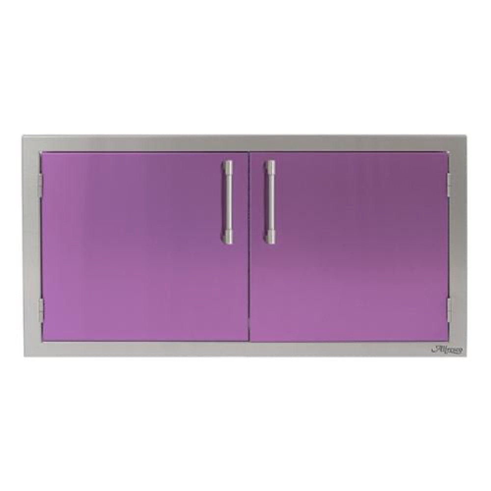 Alfresco Grills 42 Inch Stainless Steel Double Access Door   Blue Lilac