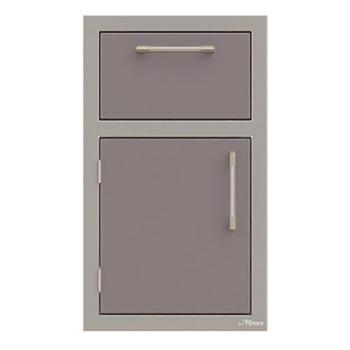 Alfresco Grills 17 Inch Stainless Steel Left Hinged Single Door and Single Drawer Combo with Soft Close Hardware Signal Grey AXE DDR L SC S7004350