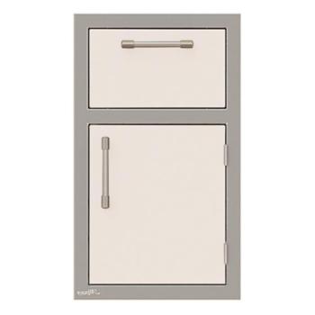 Alfresco Grills 17 Inch Stainless Steel Right Hinged Single Door and Single Drawer Combo with Soft Close Hardware Signal White Gloss AXE DDR R SC S9003350