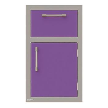 Alfresco Grills 17 Inch Stainless Steel Right Hinged Single Door and Single Drawer Combo with Soft Close Hardware Blue Lilac AXE DDR R SC S4005350