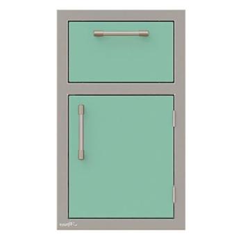 Alfresco Grills 17 Inch Stainless Steel Right Hinged Single Door and Single Drawer Combo with Soft Close Hardware Light Green AXE DDR R SC S6027350