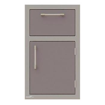 Alfresco Grills 17 Inch Stainless Steel Right Hinged Single Door and Single Drawer Combo with Soft Close Hardware Signal Grey AXE DDR R SC S7004350