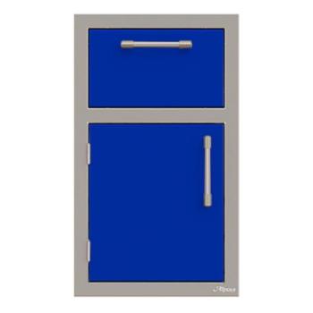 Alfresco Grills 17 Inch Stainless Steel Left Hinged Single Door and Paper Towel Holder Combo Ultramarine Blue AXE DTH L S5002350