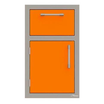 Alfresco Grills 17 Inch Stainless Steel Left Hinged Single Door and Paper Towel Holder Combo Luminous Orange AXE DTH L S2005350