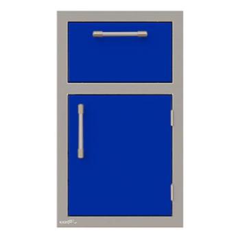 Alfresco Grills 17 Inch Stainless Steel Right Hinged Single Door and Paper Towel Holder Combo Ultramarine Blue AXE DTH R S5002350