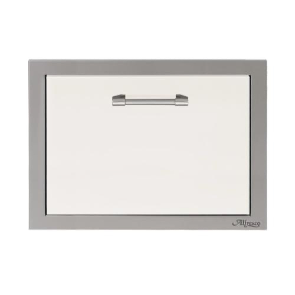 Alfresco Grills 26 Inch Built In Insulated Under Counter Ice Drawer and Bev Center   32 Lb