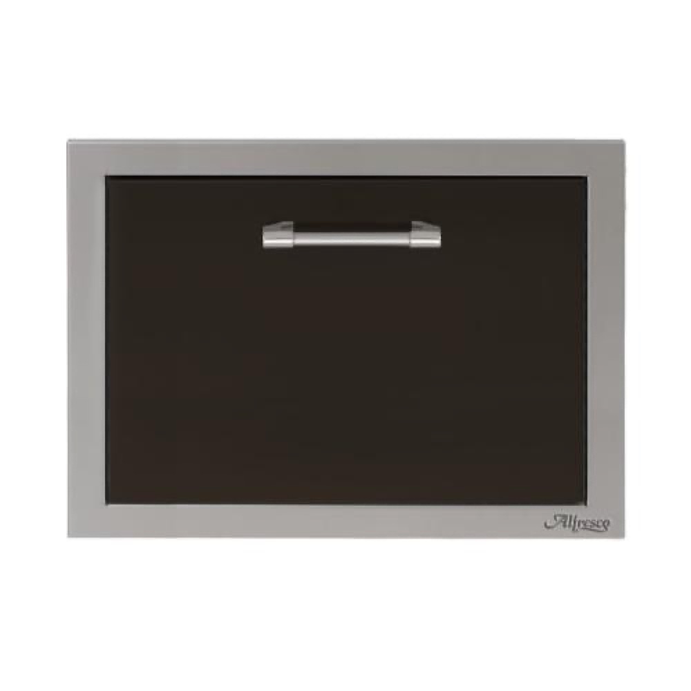 Alfresco Grills 26 Inch Built In Insulated Under Counter Ice Drawer and Bev Center   32 Lb