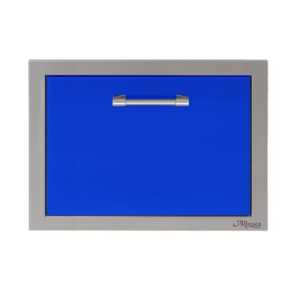 Alfresco Grills 26 Inch Built In Insulated Under Counter Ice Drawer and Bev Center   32 Lb