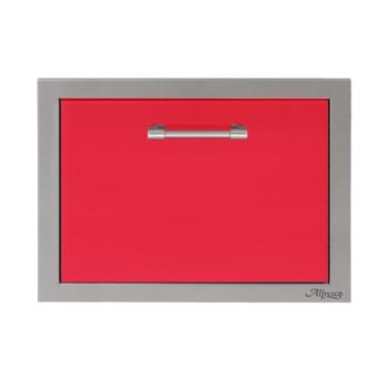 Alfresco Grills 26 Inch Built In Insulated Under Counter Ice Drawer and Bev Center 32 Lb Ice Capacity Raspberry Red AXE ID S3027350