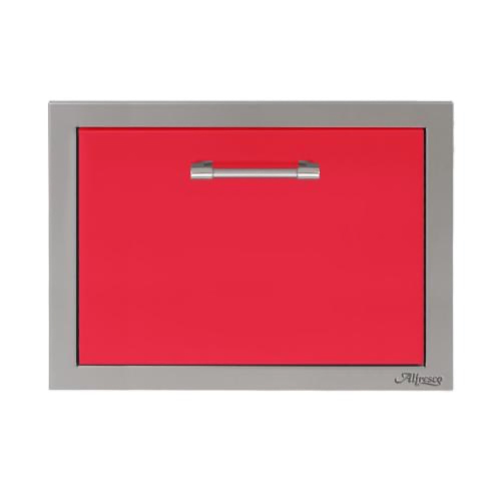 Alfresco Grills 26 Inch Built In Insulated Under Counter Ice Drawer and Bev Center   32 Lb