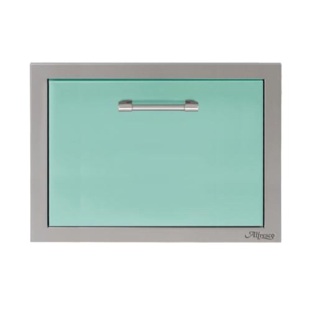 Alfresco Grills 26 Inch Built In Insulated Under Counter Ice Drawer and Bev Center   32 Lb