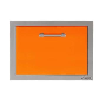 Alfresco Grills 26 Inch Built In Insulated Under Counter Ice Drawer and Bev Center 32 Lb Ice Capacity Luminous Orange AXE ID S2005350