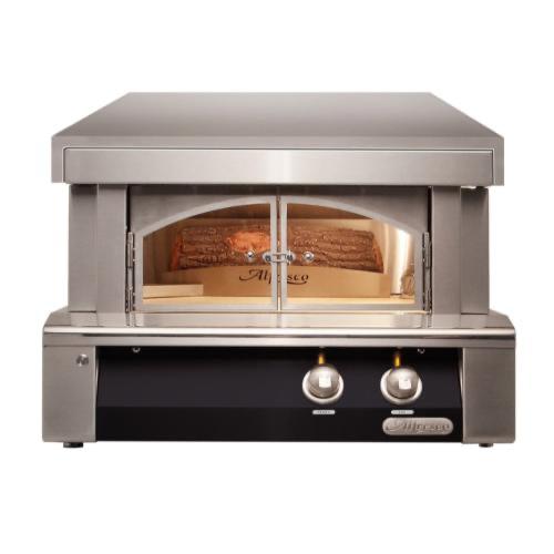 Alfresco Grills 30 Inch Built In Propane Gas Outdoor Pizza Oven   Jet Black Gloss