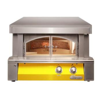 Alfresco Grills 30 Inch Built In Propane Gas Outdoor Pizza Oven Traffic Yellow AXE PZA BI LP S1023350