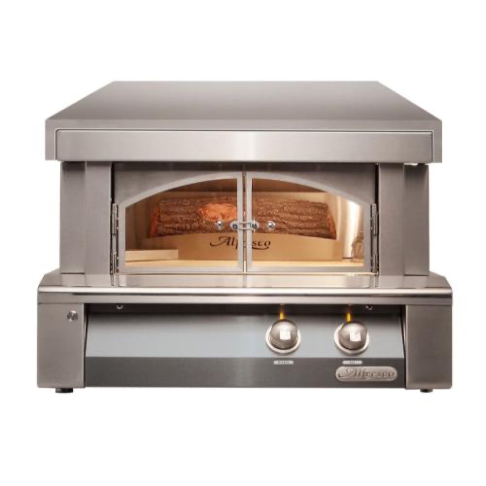 Alfresco Grills 30 Inch Built In Propane Gas Outdoor Pizza Oven   Signal Grey