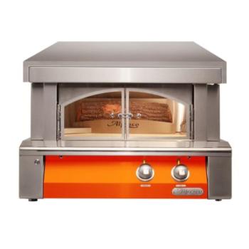 Alfresco Grills 30 Inch Built In Natural Gas Outdoor Pizza Oven Luminous Orange AXE PZA BI NG S2005350
